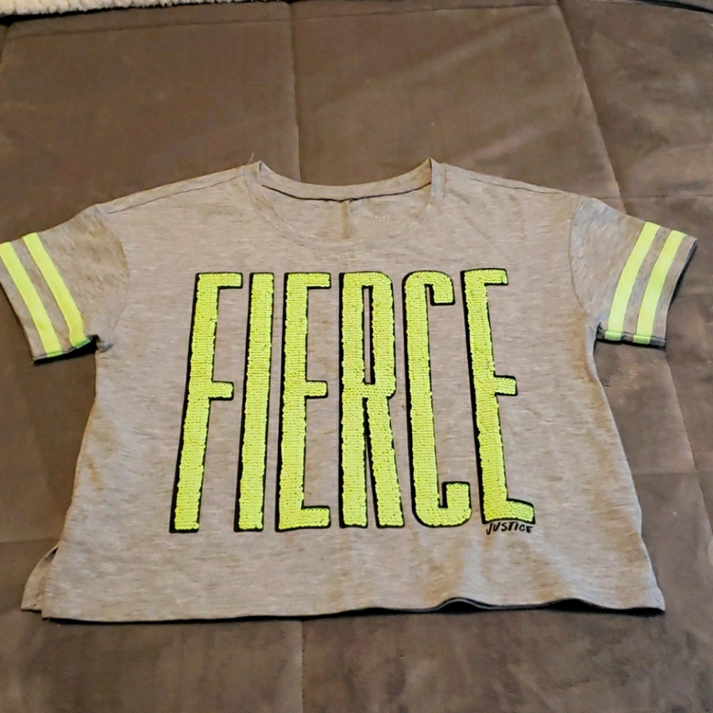 Girls Justice short sleeve crop top shirt